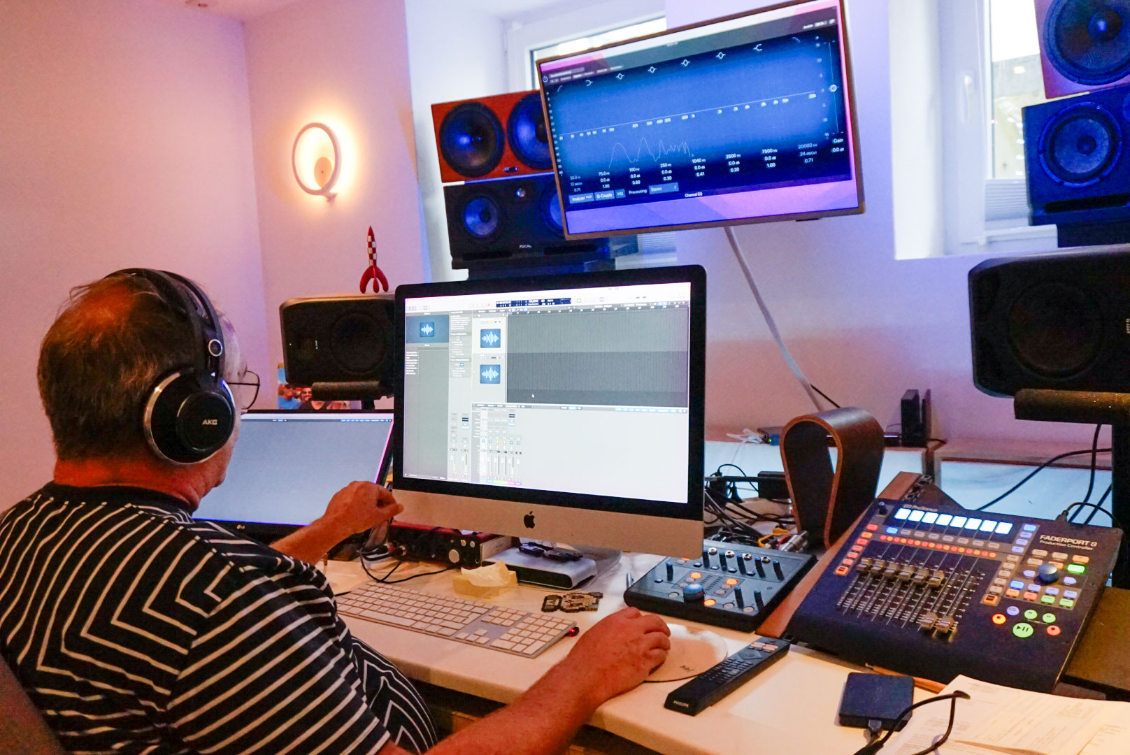 Produzent André Schild während der Aufnahme Produzent André Schild während der Aufnahme